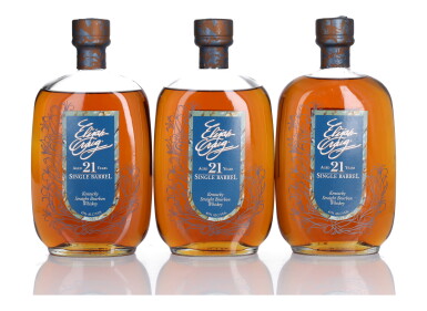 View full screen - View 1 of Lot 211. Elijah Craig Single Barrel 21 Year Old 45.0 abv 1990 (3 Bottles 75cl).