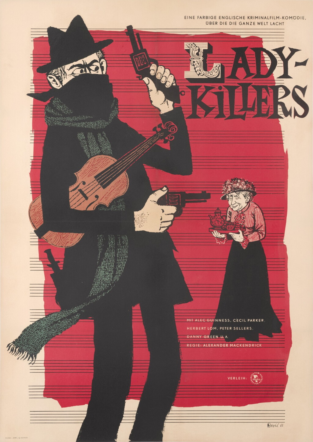 View full screen - View 1 of Lot 77. The Ladykillers/ Lady-Killers (1955), first East German release poster (1962).