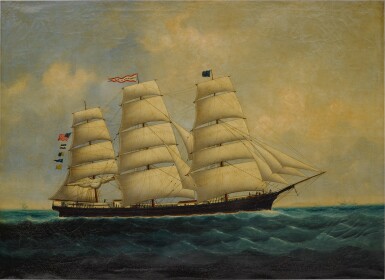 View full screen - View 1 of Lot 148. painted with the American Ship George Skolfield.