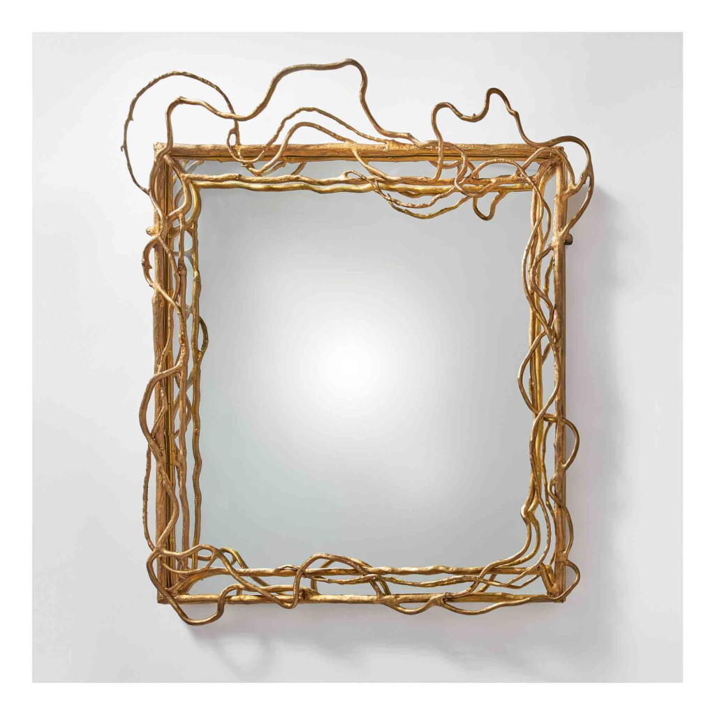 View full screen - View 1 of Lot 443. A Unique "Végétal" Mirror.