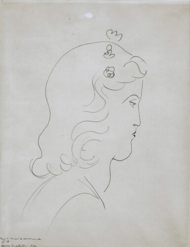 View full screen - View 1 of Lot 1254. Henri Matisse 亨利・馬蒂斯 | Tête de femme 女子頭像.