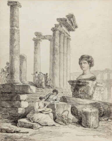 View full screen - View 1 of Lot 187. Figures amongst ruins | Ruines animées.