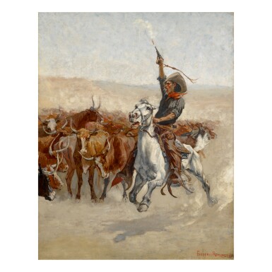 View full screen - View 1 of Lot 52. FREDERIC REMINGTON | THE ROUND-UP.