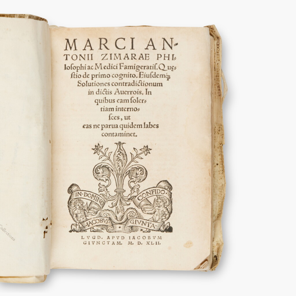 View full screen - View 1 of Lot 9. Giunta, Jacobus (publisher) | Sammelband of three works, Lyon, 1542, contemporary limp vellum.