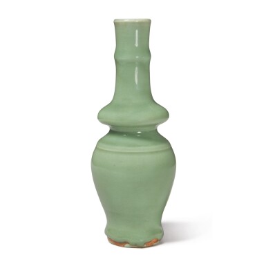 View full screen - View 1 of Lot 501. A RARE 'LONGQUAN' CELADON-GLAZED KUNDIKA, YUAN DYNASTY .