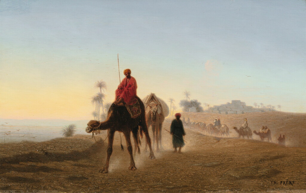 View full screen - View 1 of Lot 29. CHARLES THÉODORE FRÈRE | CARAVAN IN THE DESERT.