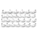 Twenty-eight Danish silver salt cellars, Georg Jensen, ranging from 1910-25 period mark to post-1945 marks