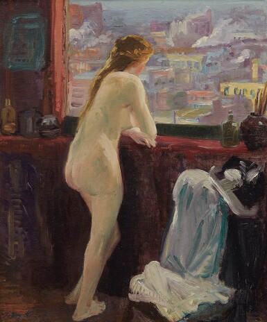 View full screen - View 1 of Lot 12. Nude at Window over Greenwich Village.
