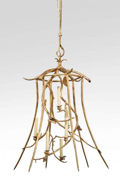 View full screen - View 1 of Lot 125. Unique Aux Papillons Lantern .