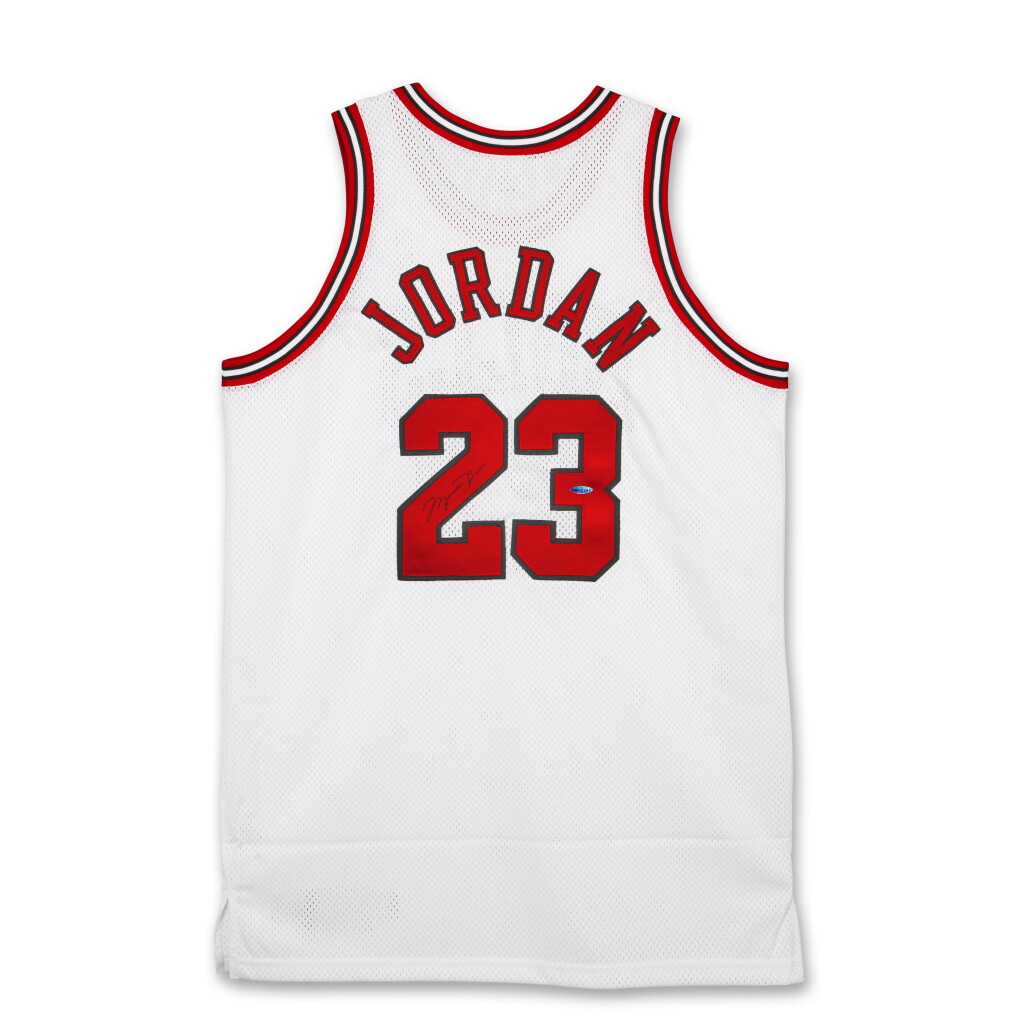 View full screen - View 1 of Lot 126. Michael Jordan Chicago Bulls Signed Jersey.