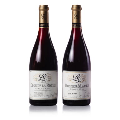 View full screen - View 1 of Lot 225. Bonnes Mares 2013 & Clos de la Roche 2013 Lucien Le Moine (2 BT).