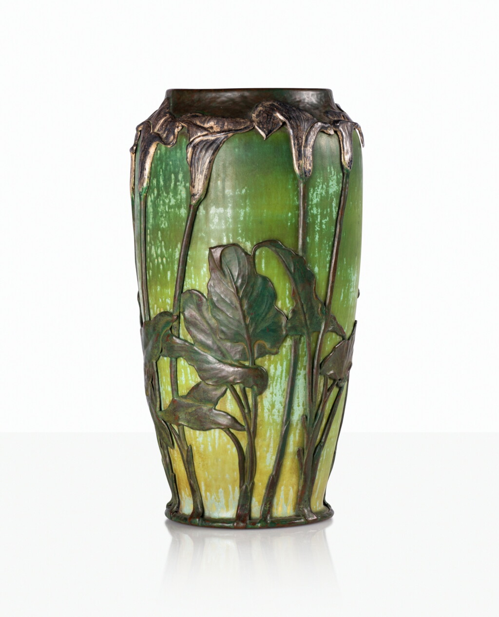 View full screen - View 1 of Lot 141. “Calla Lily” Mounted Vase.