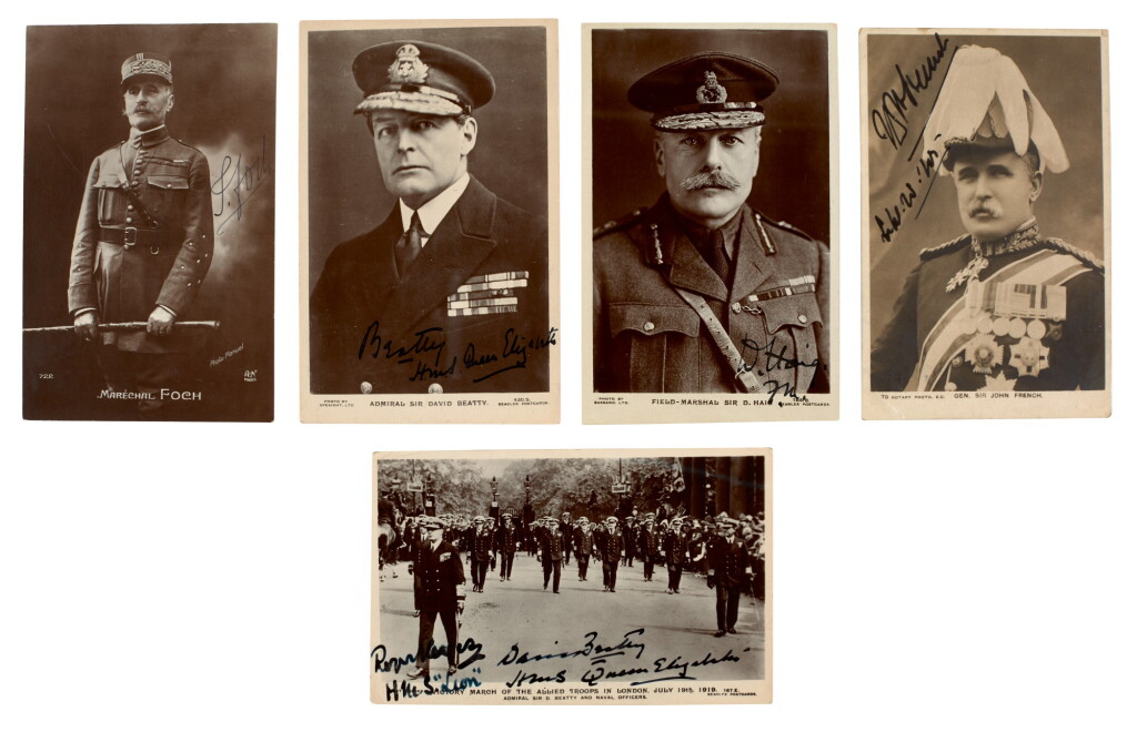 View full screen - View 1 of Lot 135. WORLD WAR I | Military Generals, five photographs signed.