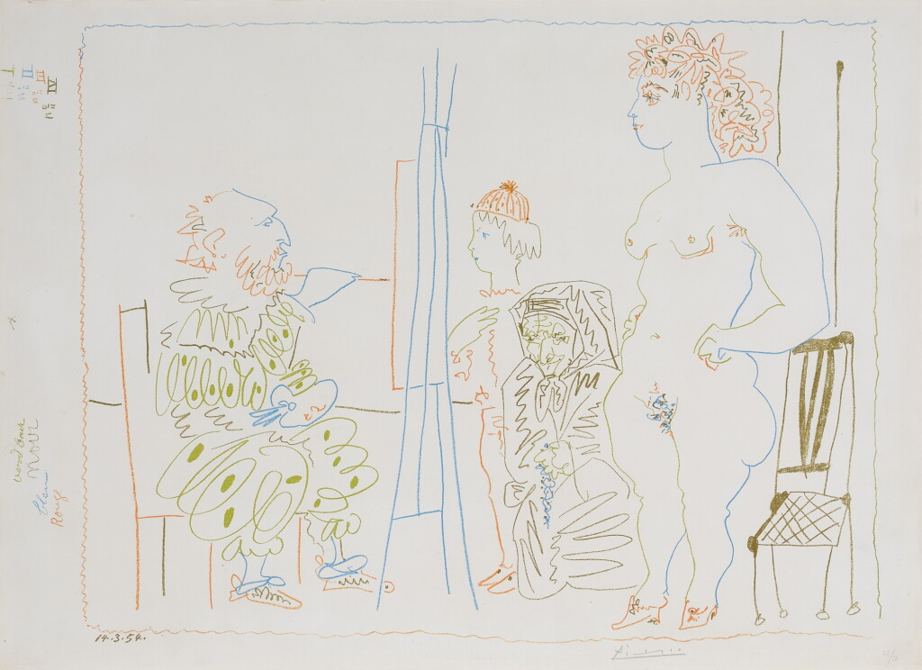 View full screen - View 1 of Lot 749. Le Modèle et deux personnages (Bloch 759; Mourlot 258).