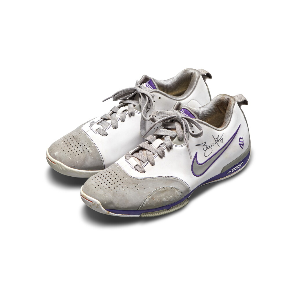 View full screen - View 1 of Lot 811. Nike Steve Nash Dual Signed Game Worn Zoom BB .