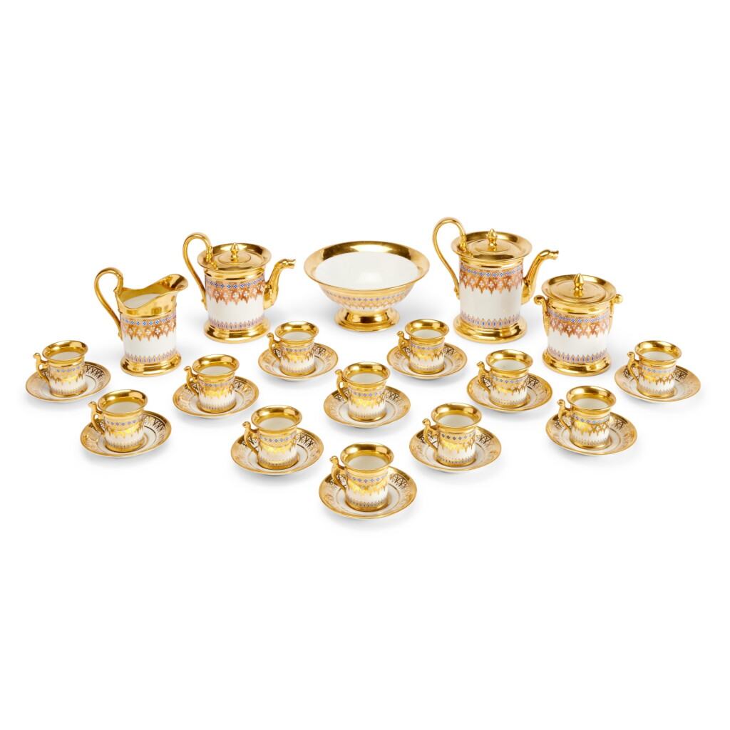 View full screen - View 1 of Lot 723. A Paris Porcelain Tea and Coffee Service, Circa 1830.