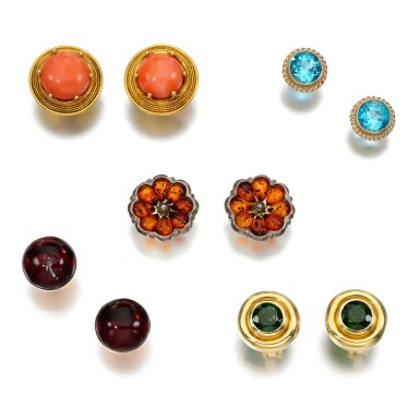 View full screen - View 1 of Lot 104. Collection of earrings.