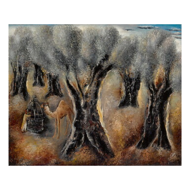View full screen - View 1 of Lot 26. REUVEN RUBIN | WELL IN THE OLIVE FOREST.