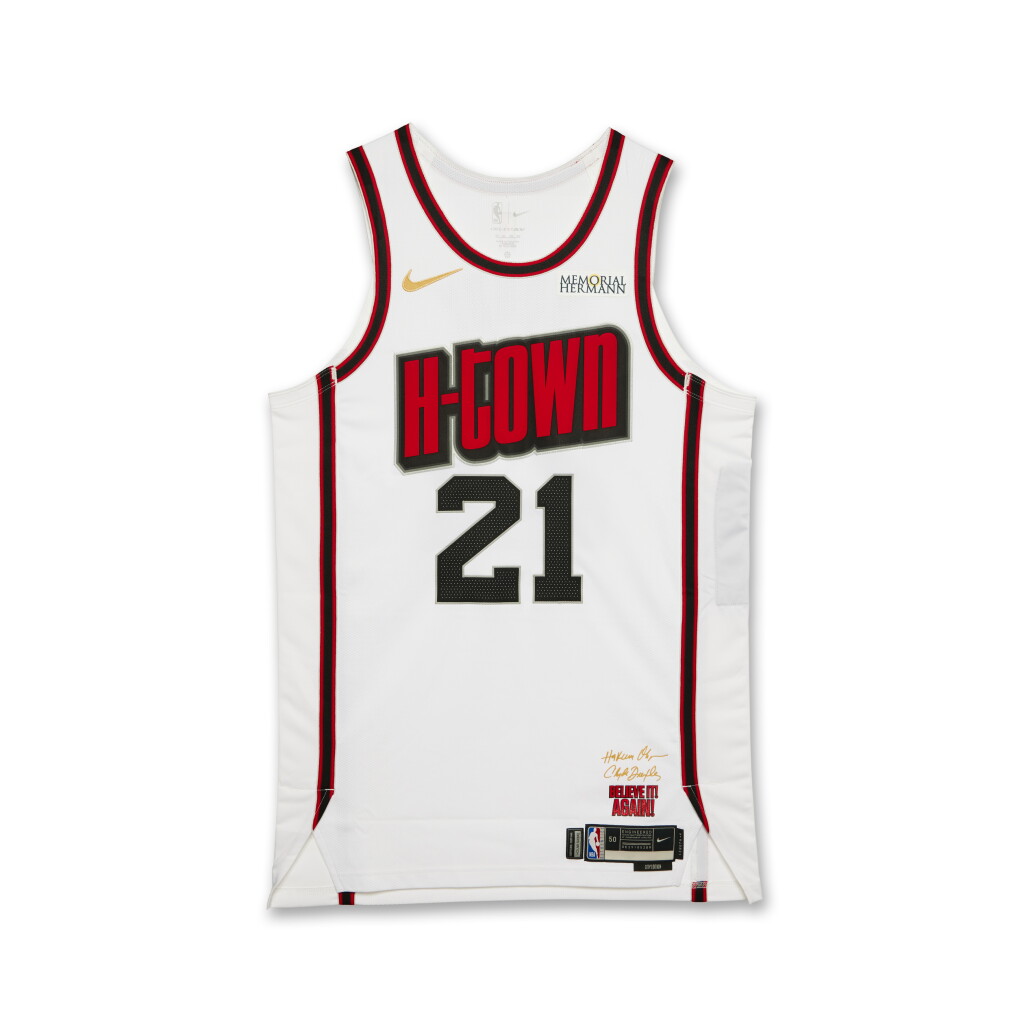 全螢幕檢視 - 查看113David Roddy Houston Rockets 2024-2025 Game Issued City Edition Jersey的1