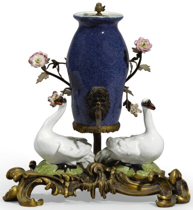 View full screen - View 1 of Lot 47. A Louis XV style gilt-bronze mounted porcelain cistern, perhaps Samson, circa 1890.