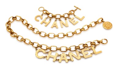 View full screen - View 1 of Lot 151. CHARM BELT AND BRACELET, CHANEL.