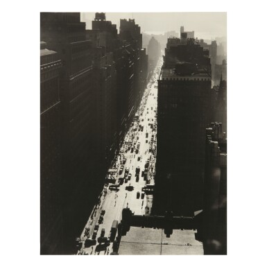 View full screen - View 1 of Lot 50. BERENICE ABBOTT | SEVENTH AVENUE LOOKING SOUTH FROM 35TH STREET.