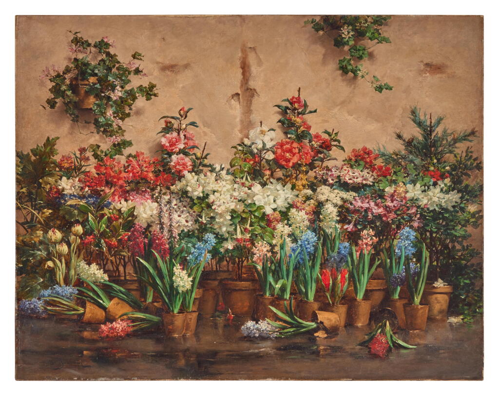 View full screen - View 1 of Lot 2122. Sunlit flowers.