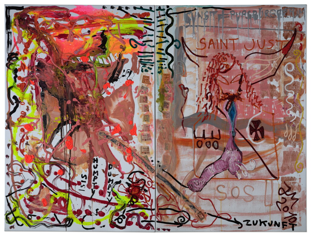 View full screen - View 1 of Lot 126. TOTALSTBALLETTBABY "SAINT JUST"'s BEFREIUNGSSCHLAG der SAALKUNST, toll, toll, toll... (Diptych).