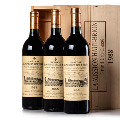 View full screen - View 1 of Lot 58. Château La Mission Haut-Brion 1988 (5 BT).