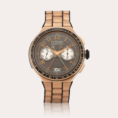 View full screen - View 1 of Lot 2163. lineSport Chronographe Rattrapante, Reference CM | A pink gold split seconds single button chronograph bracelet watch with date, Circa 2020.