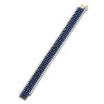 'Mystery-set' sapphire and diamond bracelet