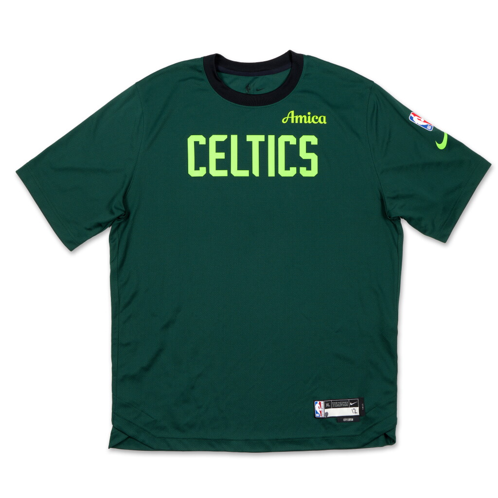 View full screen - View 1 of Lot 172. Torrey Craig Boston Celtics 2024-2025 Game Worn City Edition Warmup Top .