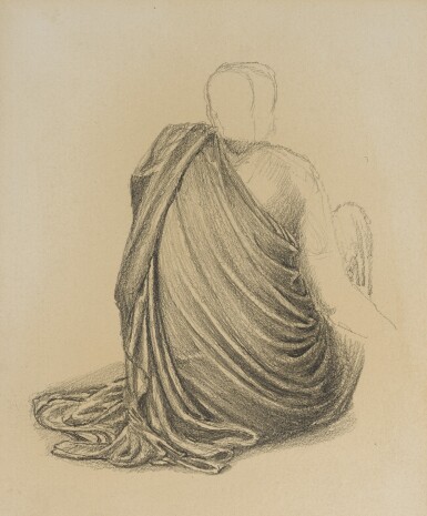 View full screen - View 1 of Lot 36. SIR EDWARD COLEY BURNE-JONES, BT., A.R.A., R.W.S. | STUDY FOR THE LAST SLEEP OF ARTHUR IN AVALON.
