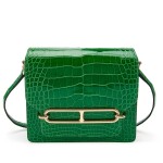 Vert Cactus Shiny Alligator Mini Roulis 18 Permabrass Hardware, 2020