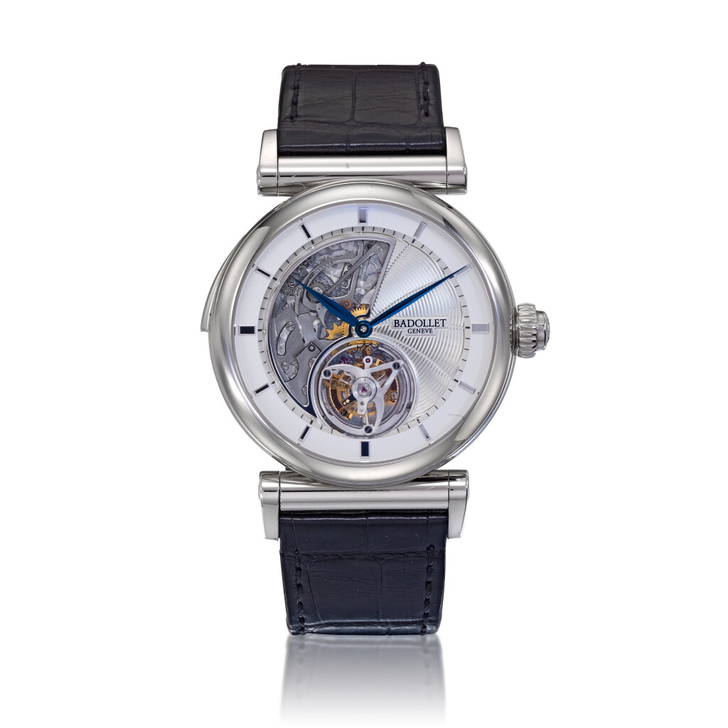 View full screen - View 1 of Lot 92. Reference 100.1655.007.BB.CN.00 Piece Unique Observatoire, A white gold semi-skeletonized flying tourbillon, minute repeating wristwatch, Circa 2005 | 100.1655.007.BB.CN.00 型號 Piece Unique Observatoire 白金半鏤空飛返陀飛輪三問腕錶,約2005年製.