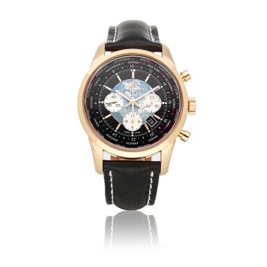 View full screen - View 1 of Lot 175. BREITLING | TRANSOCEAN CHRONOGRAPH UNITIME REFERENCE RB0510U4/BB63 A ROSE GOLD AUTOMATIC WRISTWATCH CIRCA 2019.