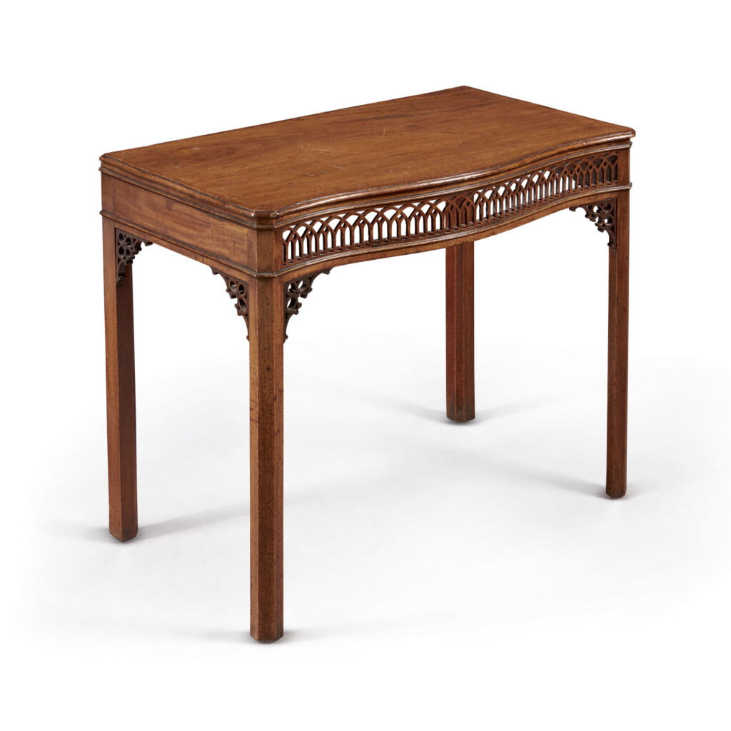 View full screen - View 1 of Lot 505. A GEORGE III MAHOGANY SIDE TABLE, CIRCA 1760.