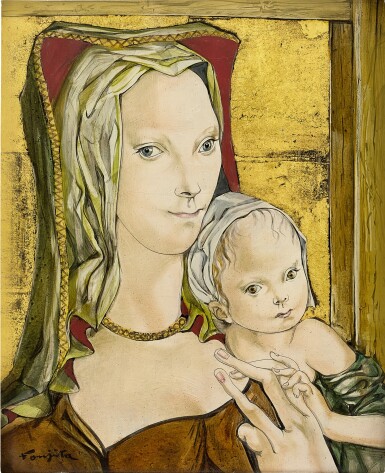 View full screen - View 1 of Lot 767. Léonard Tsuguharu Foujita 藤田嗣治 | Maternité 聖母子像.
