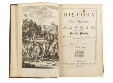 View full screen - View 1 of Lot 77. Cervantes, Don Quixote, London, 1687, later panelled calf.