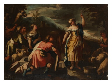 View full screen - View 1 of Lot 97. NICOLA MALINCONICO | REBECCA AND ELIEZER AT THE WELL.