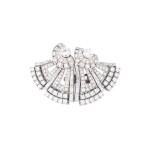 Broche double-clip diamants | Diamond double clip-brooch