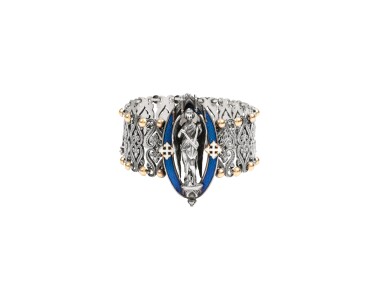 View full screen - View 1 of Lot 174. A French silver and enamelled Renaissance-style bracelet, François-Désiré Froment-Meurice, Paris, circa 1845.