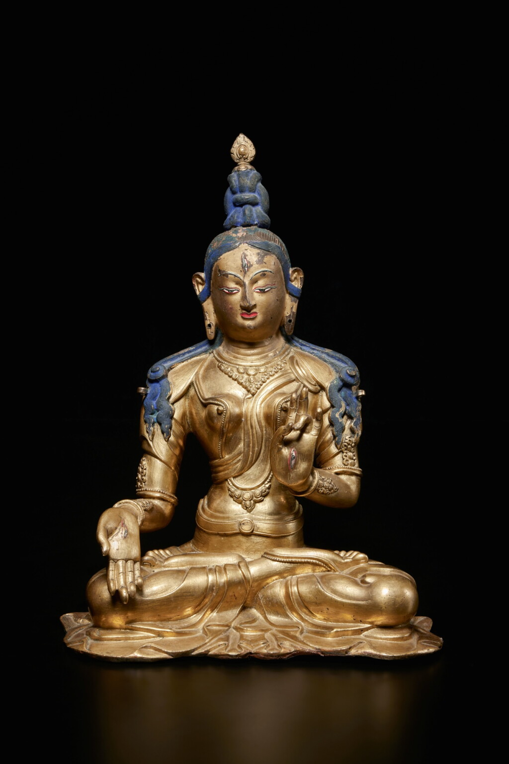 View full screen - View 1 of Lot 317. A large gilt-bronze figure of White Tara, Tibet, 18th century.