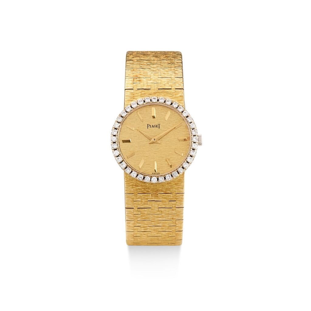 View full screen - View 1 of Lot 110. PIAGET | REFERENCE 926 A 6, A YELLOW GOLD AND DIAMOND-SET BRACELET WATCH, RETAILED BY MAUBOUSSIN PARIS, CIRCA 1972.