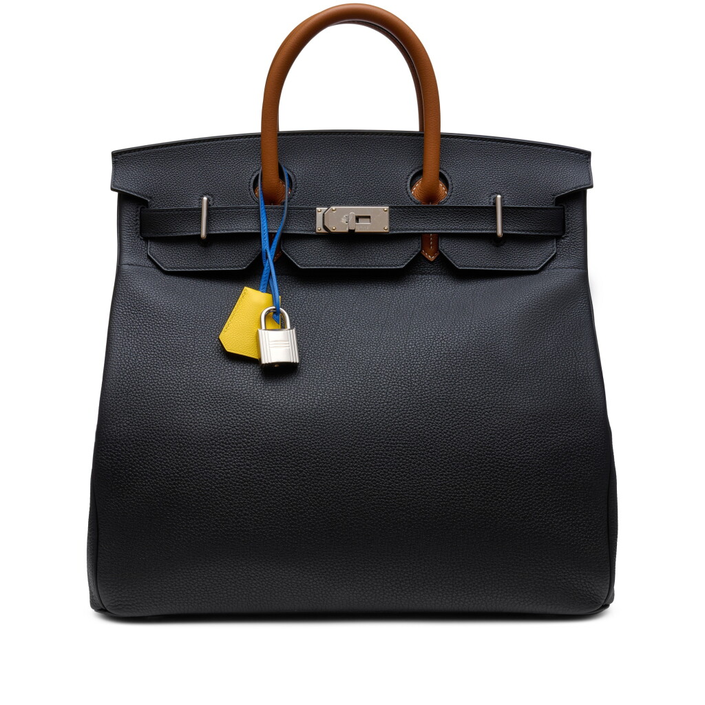 View full screen - View 1 of Lot 1348. Limited Edition Black, Gold, Bleu Royal and Jaune Citron Togo HAC Haut à Courroies Palladium Hardware, 2022.