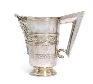 View full screen - View 1 of Lot 134. A Spanish parcel-gilt silver ewer, circa 1600 | Aiguière casque en argent et vermeil, non poinçonnée, Espagne vers 1600.