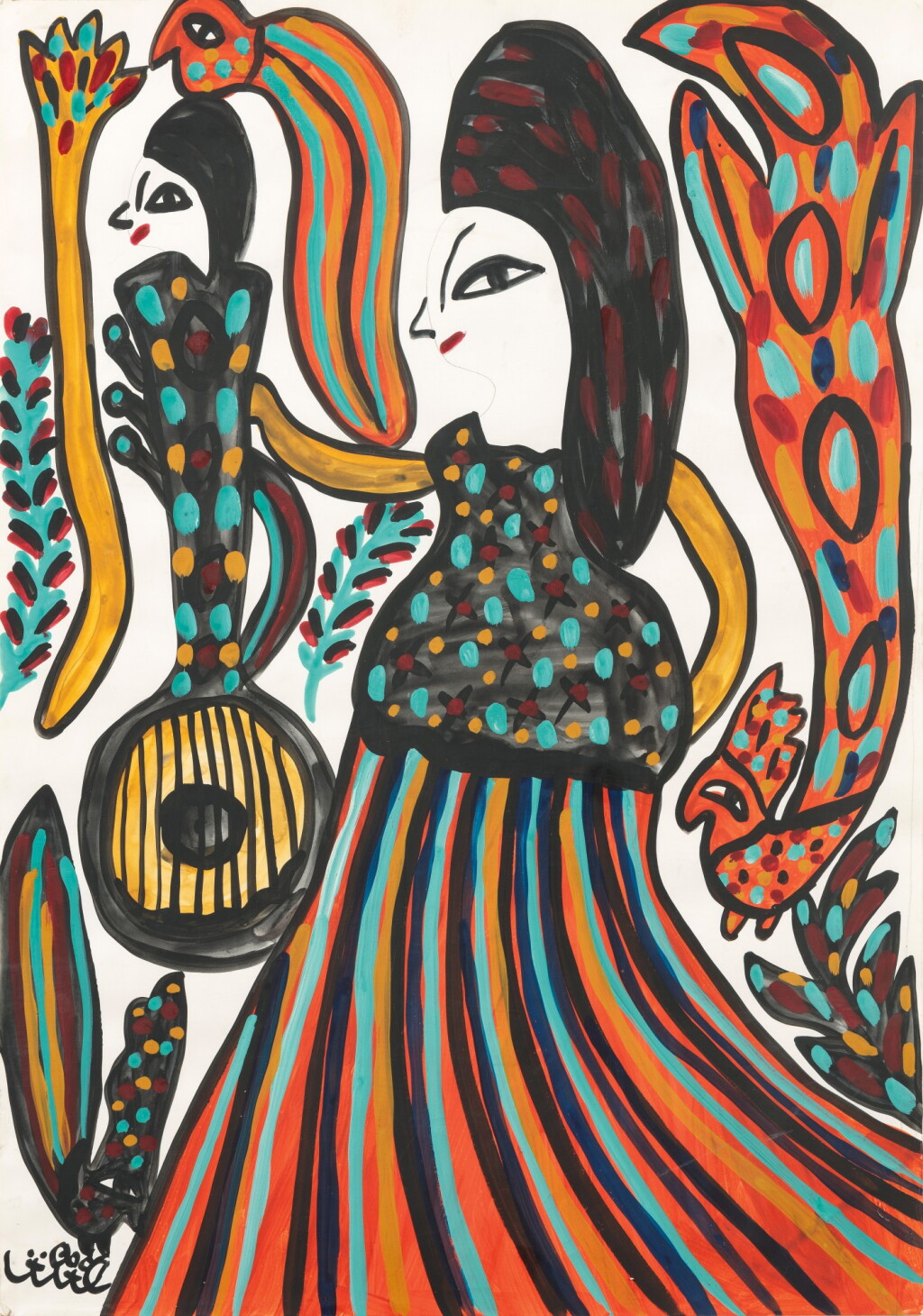 View full screen - View 1 of Lot 38. Femme à la Mandoline.