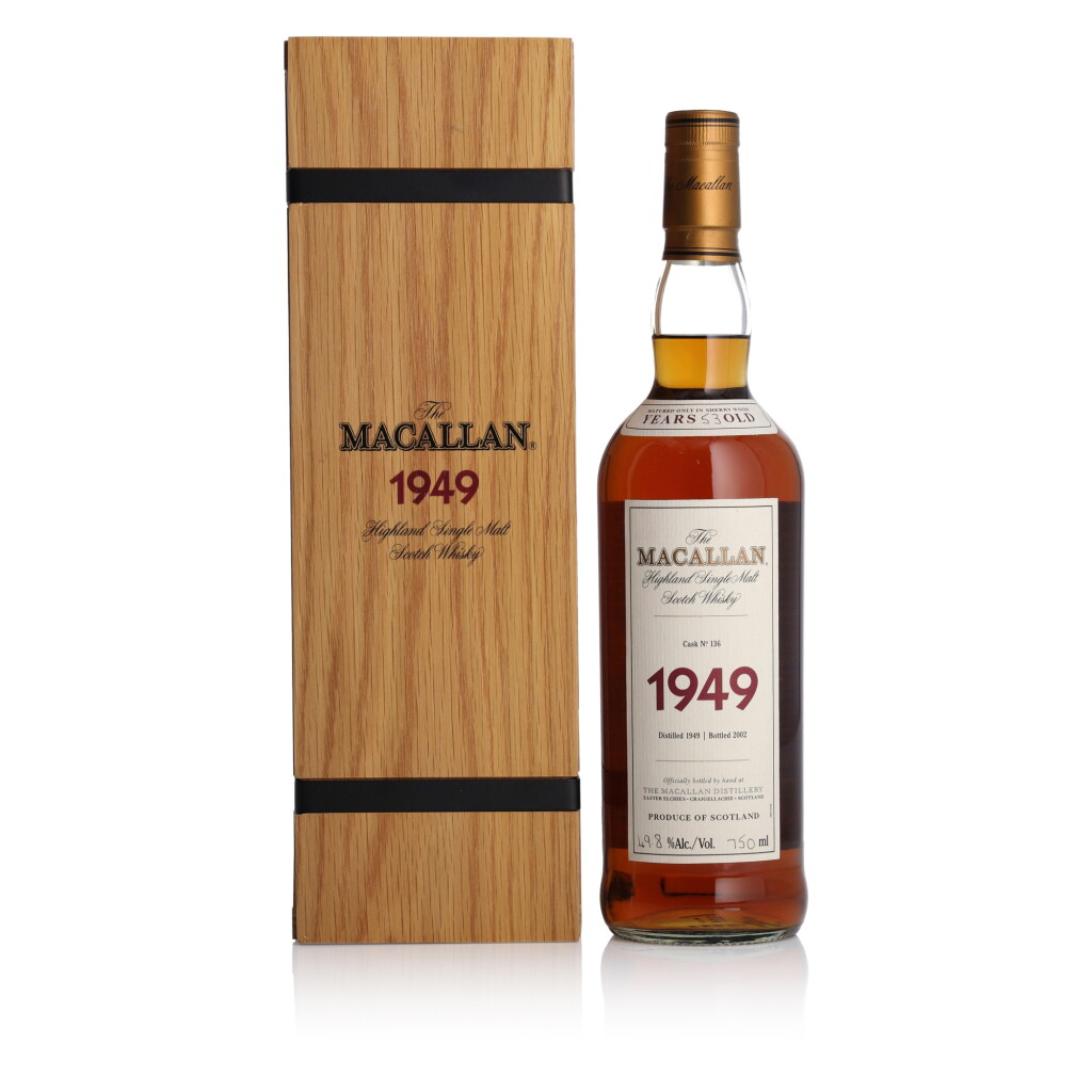 View full screen - View 1 of Lot 42. The Macallan Fine & Rare 53 Year Old 49.8 abv 1949 (1 BT 75cl).