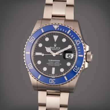 View full screen - View 1 of Lot 106. Reference 126619LB Submariner 'Cookie Monster' | A white gold wristwatch with date and bracelet, Circa 2021.