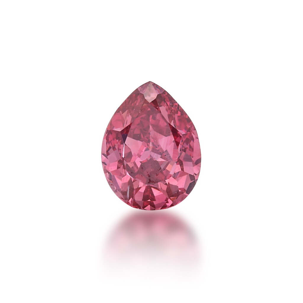 View full screen - View 1 of Lot 87. Unmounted Fancy Purplish Red Diamond.